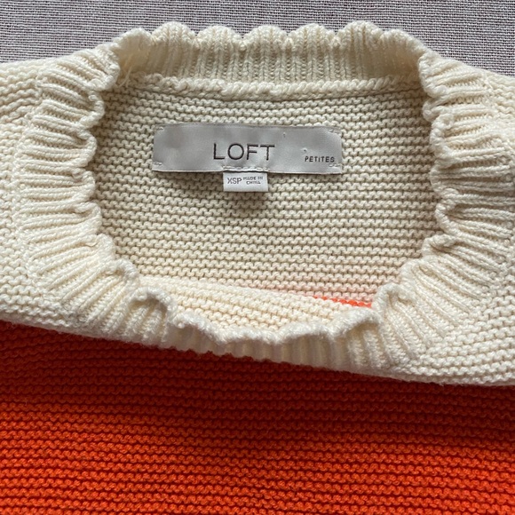 LOFT colorful knit sweater. - Picture 6 of 10